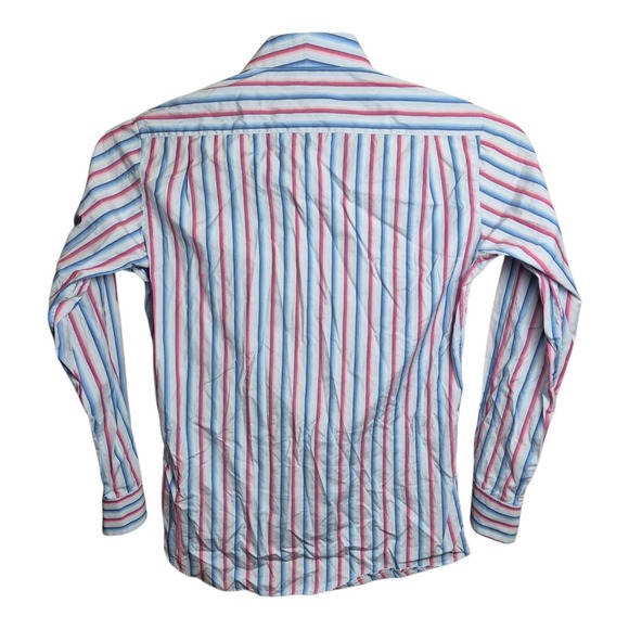 Edo Popken Limited Edition 035/111 Striped Cotton Long Sleeve Button Up Men's‎ M - Picture 3 of 6